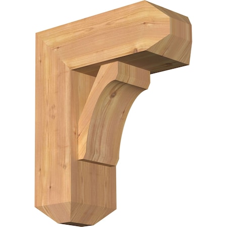 Ekena Millwork Legacy Craftsman Smooth Bracket w/ Offset Brace, Western Red Cedar, 7 1/2"W x 18"D x 22"H BKT0806X18X22LEC04SWR